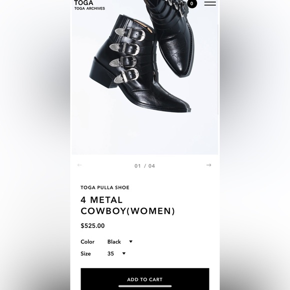 TOGA PULLA SHOE
4 METAL COWBOY(WOMEN) - Picture 10 of 10